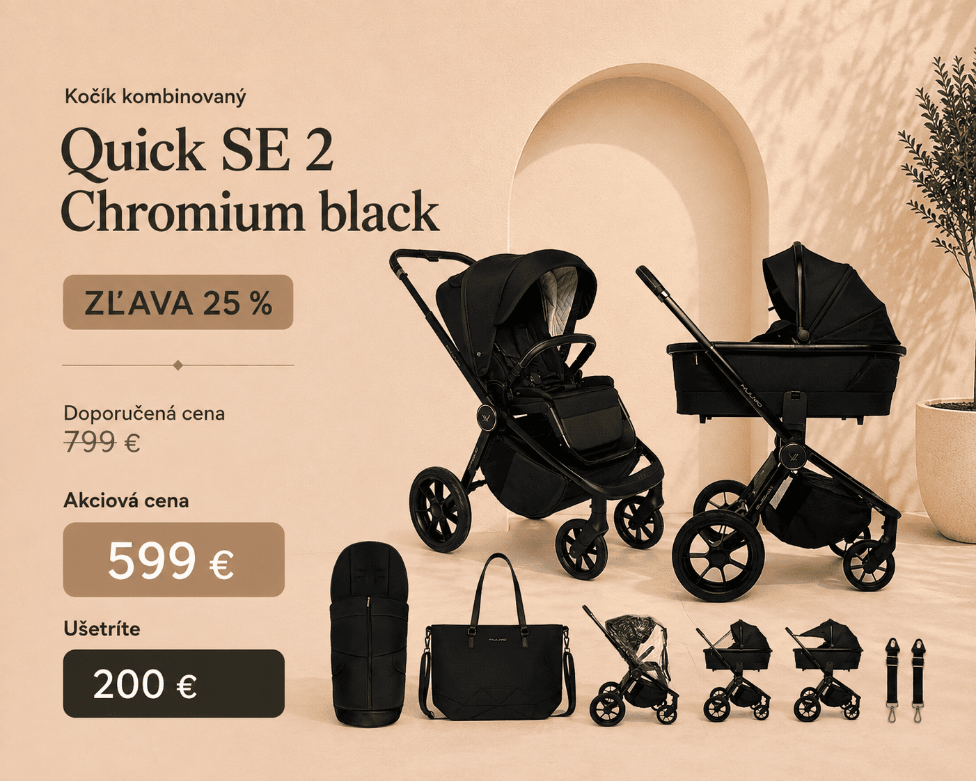 Muuvo Quick SE 2 Chromium black set 2v1